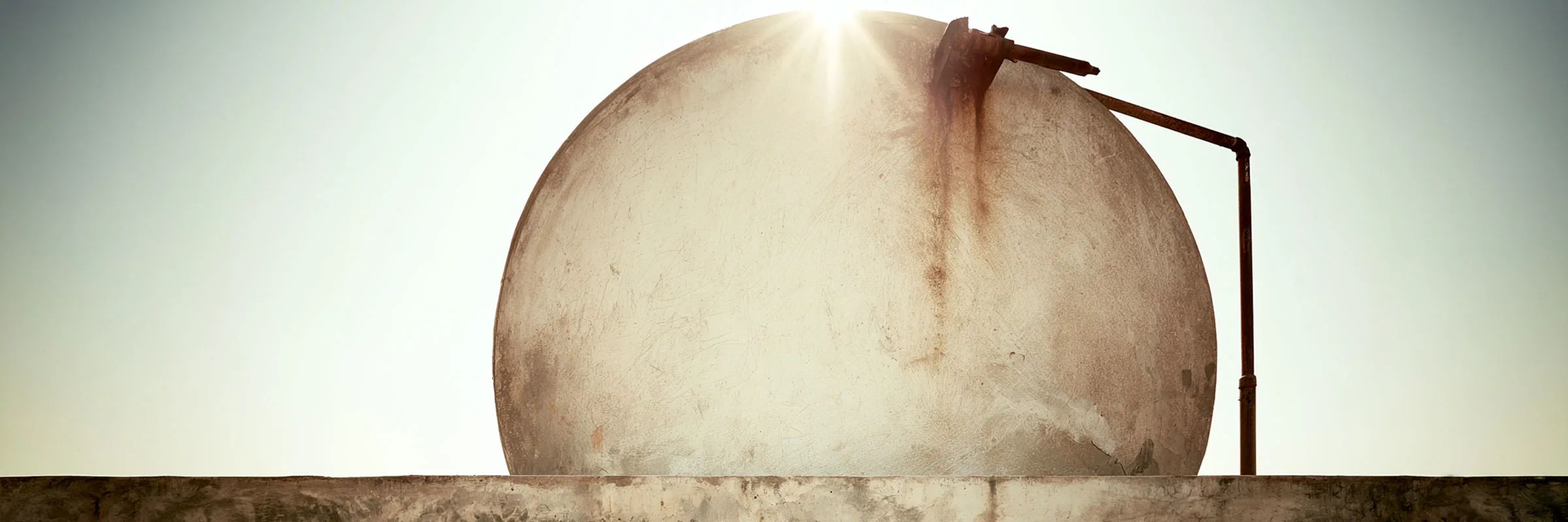 A water storage structure, representative of the tanks treated in water tank waterproofing
