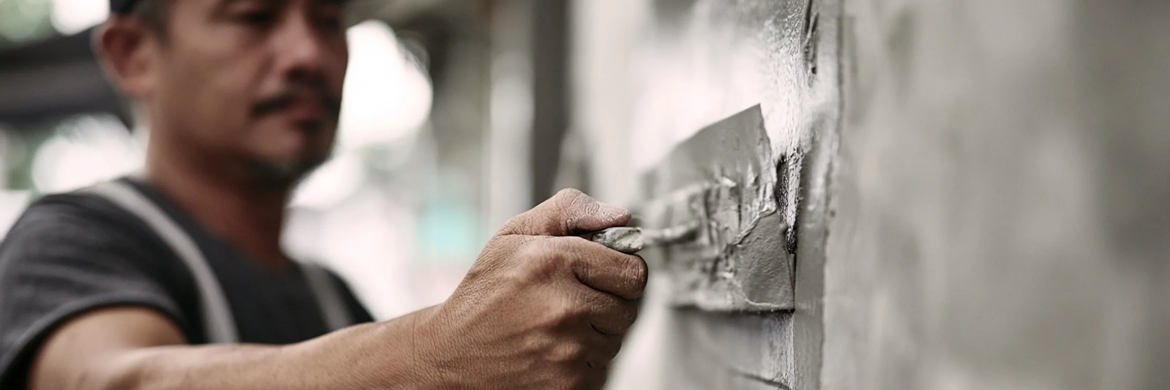 A masonry surface, representative of the substrates treated with cementitious waterproofing